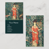 緑、森林動物で果実を保持するポモナ 名刺 (正面/裏面)