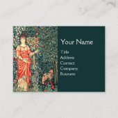 緑、森林動物で果実を保持するポモナ 名刺 (正面)
