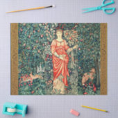 緑、森林動物で果実を保持するポモナ 薄葉紙 (クラフト)