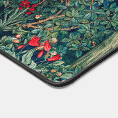 緑，森林動物の群れ，キツネ，緑フローラ デスクマット (コーナー)