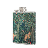 緑，森林動物の群れ，キツネ，緑フローラ フラスク (左)