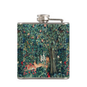 緑，森林動物の群れ，キツネ，緑フローラ フラスク (裏面)