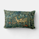 緑、森林動物はフローラタペストリーをスロー ランバークッション (裏面)