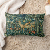 緑、森林動物はフローラタペストリーをスロー ランバークッション (ブランケット)