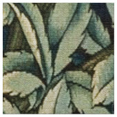 緑，森林動物キジ，キツネ，緑のフローラ ファブリック (クローズアップ)