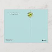 緑，森林動物キジ，キツネ，緑のフローラ ポストカード (裏面)