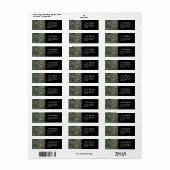 緑，森林動物キジ，キツネ，緑のフローラ ラベル (フルシート)