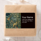 緑，森林動物キジ，キツネ，緑のフローラ ラベル (インサイチュ)