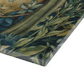 緑，森林動物キジ，キツネ，緑フローラ カッティングボード (角)