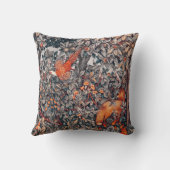 緑，森林動物キジ，赤キツネフローラ クッション (裏面)