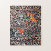 緑，森林動物キジ，赤キツネ,葉 ジグソーパズル (縦)