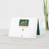 緑，森林動物ライオンフローラ シーズンカード (裏面)