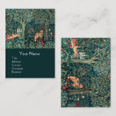 緑，森林動物群，キツネ，緑のフローラ部 名刺 (正面/裏面)