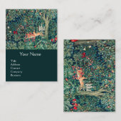 緑，森林動物群，緑のフローラブシン 名刺 (正面/裏面)