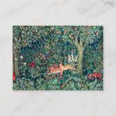 緑，森林動物群，緑のフローラブシン 名刺 (裏面)