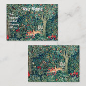 緑，森林動物群，緑のフローラブシン 名刺 (正面/裏面)