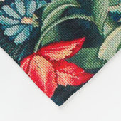 緑,森林動物群,緑のフローラ フリースブランケット (角)