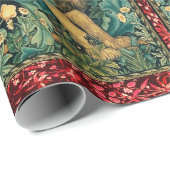 緑，森林動物，ライオン，キツネ，キジ，行う ラッピングペーパー (ロールコーナー)