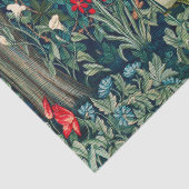 緑，森林動物，緑のフローラでraven 薄葉紙 (詳細)