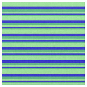 緑(海)、青(青)、緑(緑) ストライプ ファブリック
