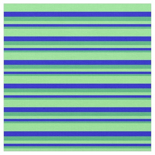 緑（海）、青（青）、緑（緑） ストライプ ファブリック (クローズアップ)