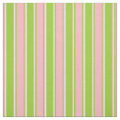 緑、淡いピンク、白い色のストライプ ファブリック (見本)