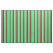 緑、濃い赤と薄い黄色のパターン ファブリック (ヤード)