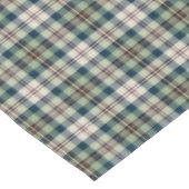 緑、濃紺およびクリームの格子縞 テーブルクロス (アングル)