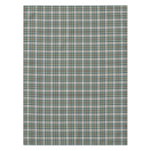 緑、濃紺およびクリームの格子縞 テーブルクロス (正面)