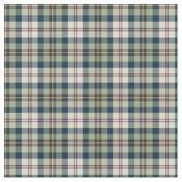 緑、濃紺およびクリームの格子縞 ファブリック