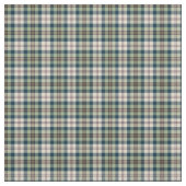 緑、濃紺およびクリームの格子縞 ファブリック (見本)
