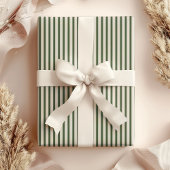 緑/灰色のストライプが入ったエレガントな包装紙 ラッピングペーパー