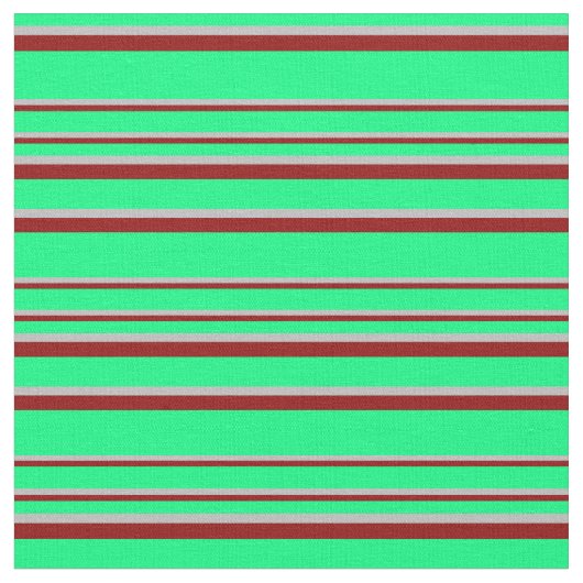 緑、灰色、および濃い赤の色のパターン ファブリック (クローズアップ)
