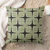 緑、灰色、青銅色のヴィンテージ星型 クッション (ブランケット)