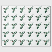 緑、白く、赤いフラッピングハチドリ ラッピングペーパー (フラット)