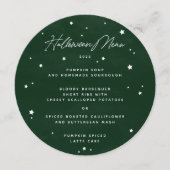 緑/白の散在スターズスクエア/ラウンドハロウィン メニュー (正面)