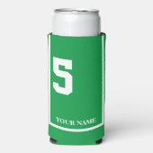 緑(白馬付き) 5サドルクロスカスタム スリム缶クーラー (Seltzer正面)