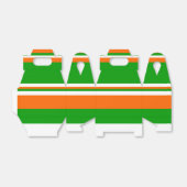 緑、白、オレンジストライプ色 フェイバーボックス (折り畳みなし)