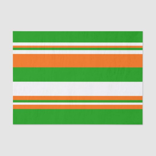 緑、白、オレンジストライプ色 薄葉紙 (正面)