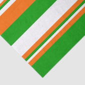 緑、白、オレンジストライプ色 薄葉紙 (詳細)