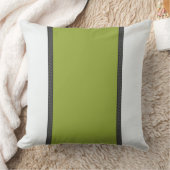 緑、白、グレー クッション (ブランケット)