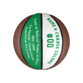 緑、白、フルサイズまたはカスタムミニ ミニバスケットボール (縦)