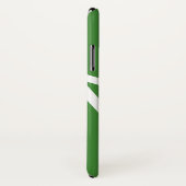 緑(白)対角シンプルパーソナライズされた線 Case-Mate iPhoneケース (裏面/右)