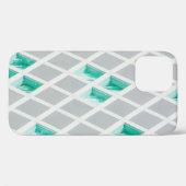 緑、白、灰色のイラストレーション Case-Mate iPhoneケース (裏面 (横))