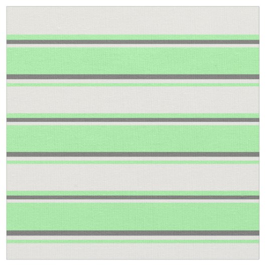 緑、白、薄暗い灰色の色のストライプ ファブリック (クローズアップ)