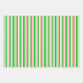 緑、白、赤のクリスマスをテーマにした裏模様 ラッピングペーパーシート (正面2)
