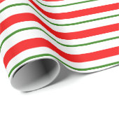 緑、白、赤のクリスマスインスパイア ラッピングペーパー (ロールコーナー)