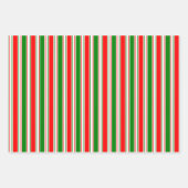 緑、白、赤のクリスマススタイル模様 ラッピングペーパーシート (正面2)