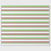 緑、白、赤のクリスマスパターン – スタイル ラッピングペーパー (フラット)