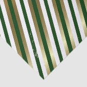 緑、白、金ゴールド対角ストライプティッシュペーパー 薄葉紙 (詳細)